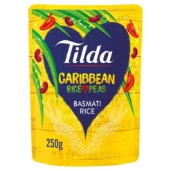 Tilda Microwave Caribbean Rice And Peas Basmati 250g(Tilda Microwave Caribbean Rice And Peas Basmati 250g)