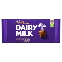 Cadbury Dairy Milk Chocolate Bar 180g(Cadbury Dairy Milk Bar 200g)