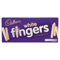 Cadbury Fingers White Chocolate Biscuits 114g(Cadbury Fingers Large Pack 171g)
