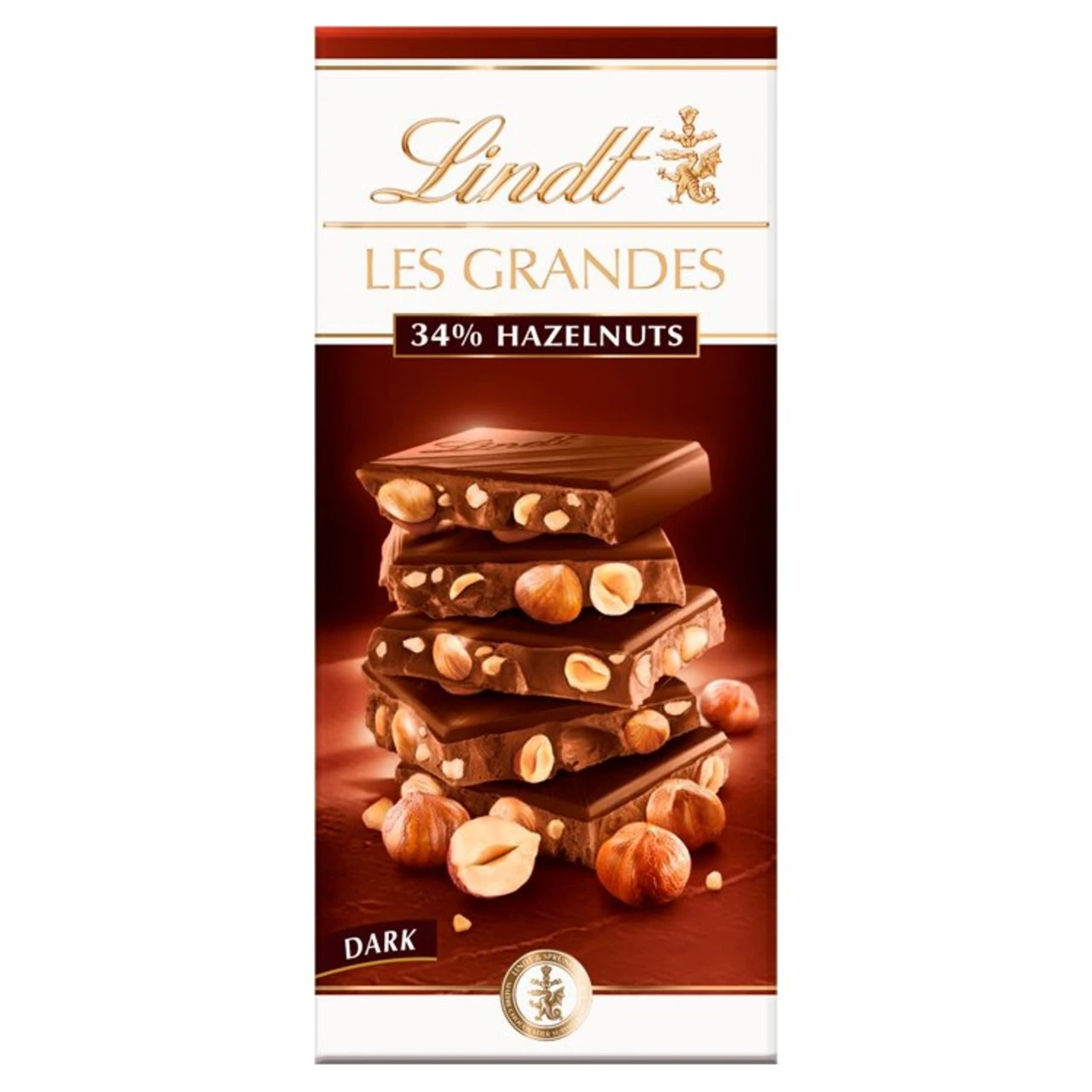 Lindt Les Grandes Hazelnuts Dark Chocolate Bar 150g(Lindt Hazelnut Dark Chocolate 150g) 1 Lindt Les Grandes Hazelnuts Dark Chocolate Bar 150g(Lindt Hazelnut Dark Chocolate 150g)