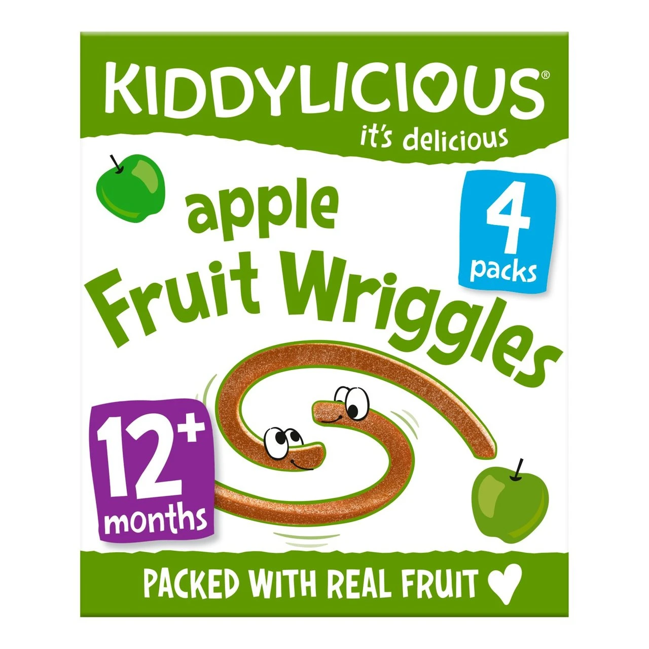 Kiddylicious Apple Fruit Wriggles, 12 Mths+ Multipack 4 X 12g(Kiddylicious Apple Fruit Wriggles 12 Mths Multipack 4 X 12g) 1 Kiddylicious Apple Fruit Wriggles, 12 Mths+ Multipack 4 X 12g(Kiddylicious Apple Fruit Wriggles 12 Mths Multipack 4 X 12g)