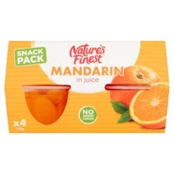 Nature's Finest Fruit Pots Mandarin In Juice 4 X 113g(Natures Finest Fruit Pots Mandarin In Juice 4 X 113g)