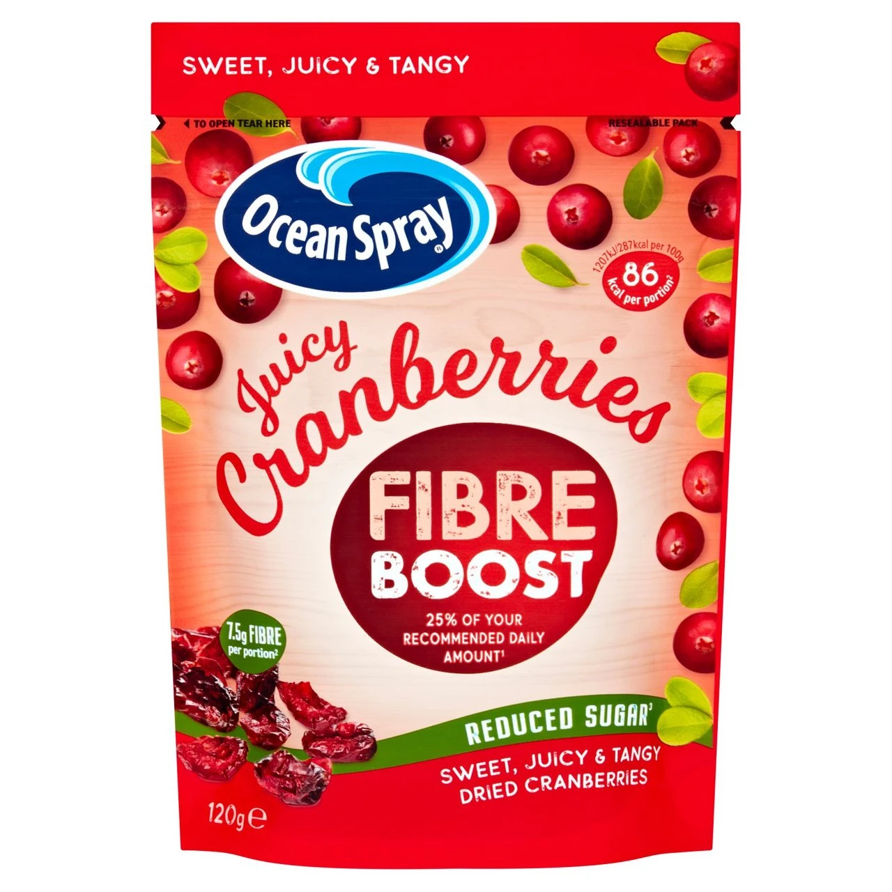 Ocean Spray Fibre Boost Cranberries 120g(Ocean Spray Fibre Boost Cranberries 120g) 1 Ocean Spray Fibre Boost Cranberries 120g(Ocean Spray Fibre Boost Cranberries 120g)