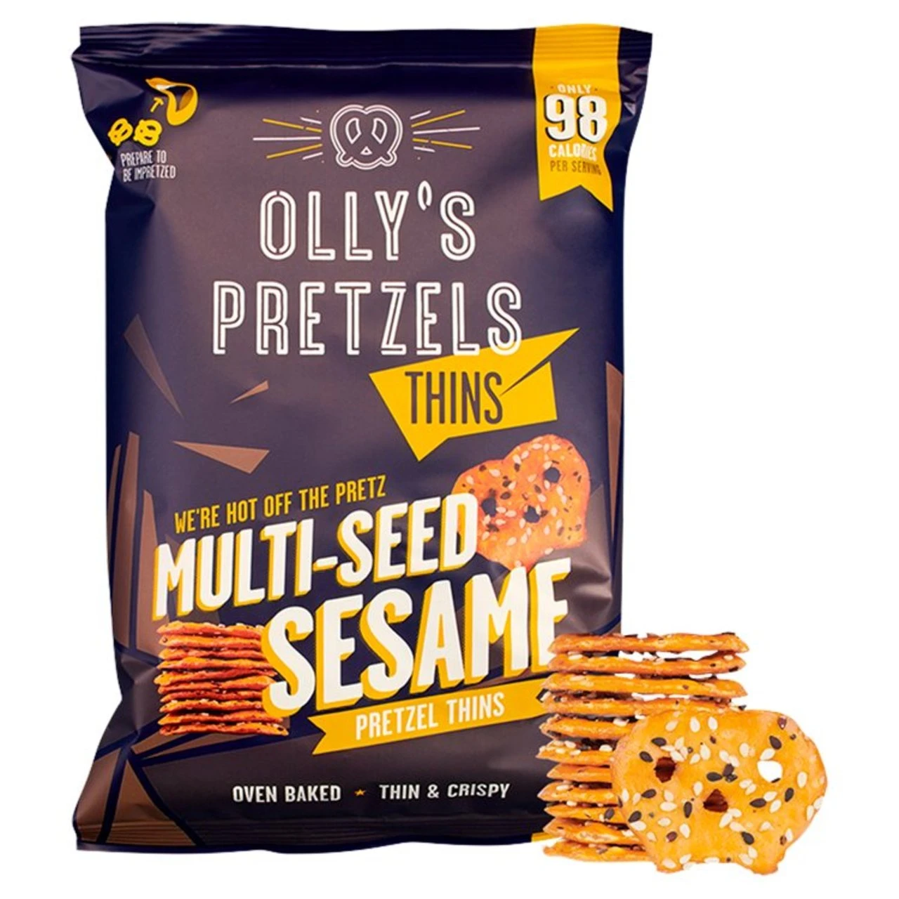 Olly's Pretzel Thins Multi Seed Sesame 140g(Ollys Pretzel Thins Multi Seed Sesame 140g) 1 Olly's Pretzel Thins Multi Seed Sesame 140g(Ollys Pretzel Thins Multi Seed Sesame 140g)