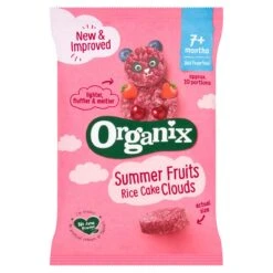Organix Summer Fruits Rice Cake Clouds 40g(Organix Summer Fruits Rice Cake Clouds 40g)