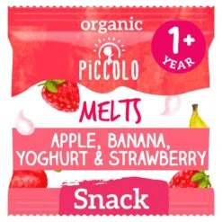Piccolo Apple Banana Yoghurt & Strawberry Organic Melts 12 Mths+ 8g(Piccolo Apple Banana Yoghurt Strawberry Organic Melts 12 Mths 8g)