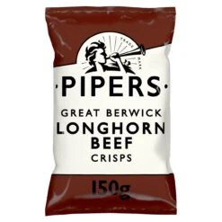 Pipers Great Berwick Longhorn Beef Crisps 150g(Pipers Great Berwick Longhorn Beef Crisps 150g)
