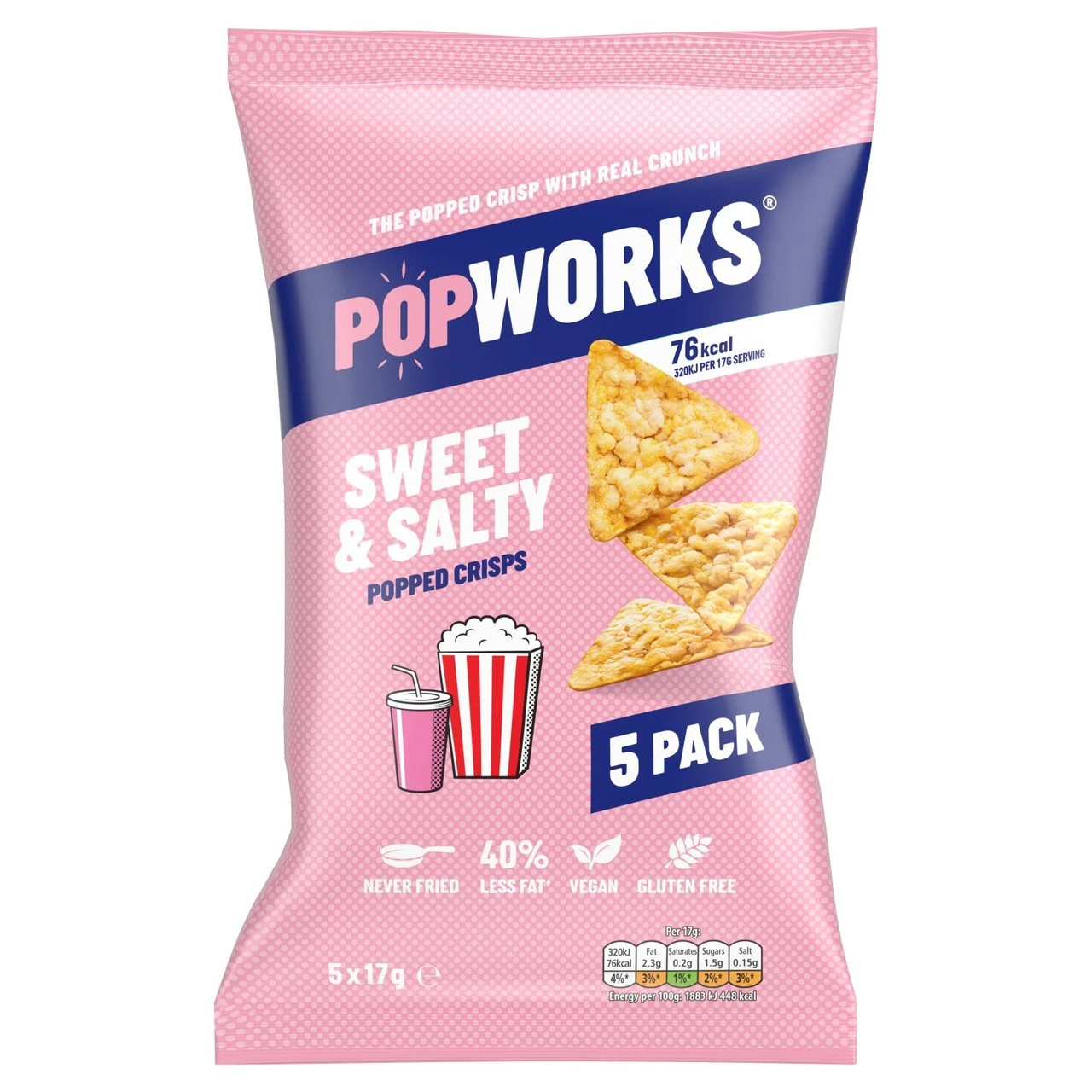 Pop Works Sweet & Salty Sharing Popped Crisps 85g(Pop Works Sweet Salty Sharing Popped Crisps 85g) 1 Pop Works Sweet & Salty Sharing Popped Crisps 85g(Pop Works Sweet Salty Sharing Popped Crisps 85g)