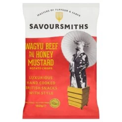 Savoursmiths Wagyu Beef & Honey Mustard Luxury English Potato Crisps 150g(Savoursmiths Wagyu Beef Honey Mustard Luxury English Potato Crisps 150g)