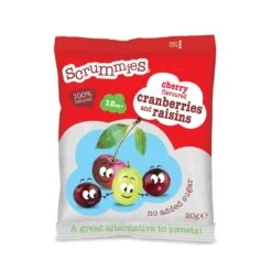 Scrummies Cherry Flavour Cranberries & Raisins 12 Mths+ 20g(Scrummies Cherry Flavour Cranberries Raisins 12 Mths 20g)