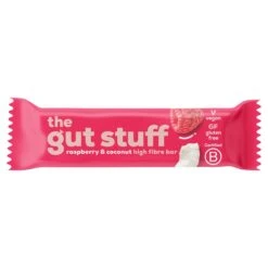 The Gut Stuff Good Fibrations Raspberry & Coconut High Fibre Bar 35g(The Gut Stuff Good Fibrations Raspberry Coconut High Fibre Bar 35g)