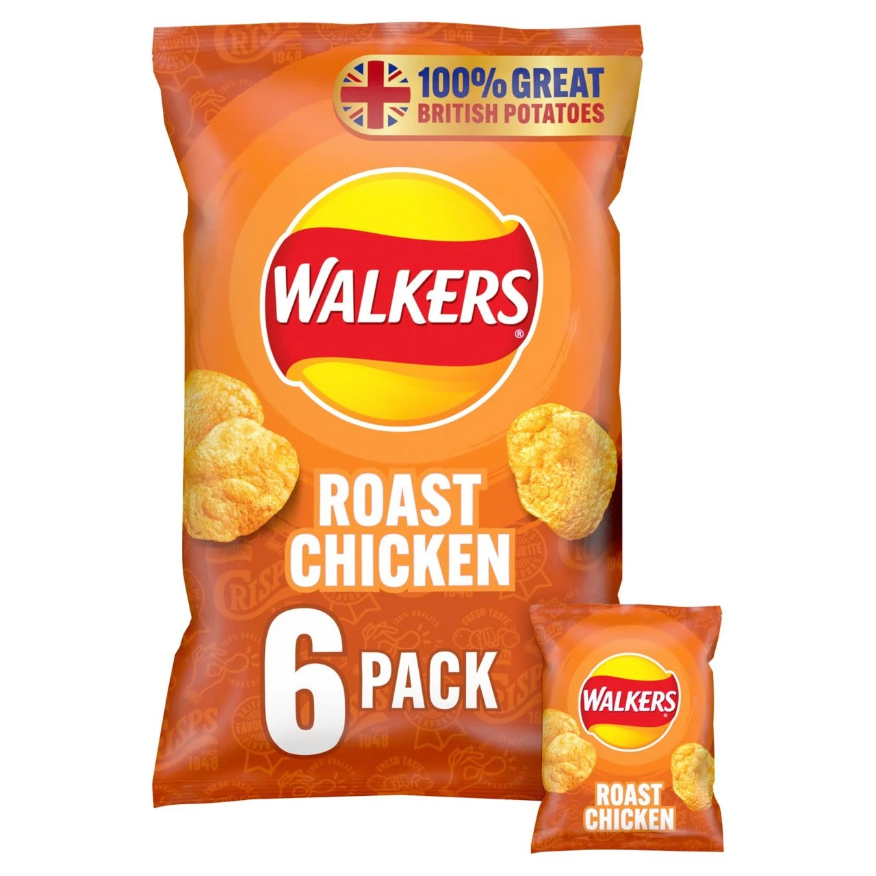 Walkers Roast Chicken Multipack Crisps 6 Per Pack(Walkers Roast Chicken Multipack Crisps 6 Per Pack) 1 Walkers Roast Chicken Multipack Crisps 6 Per Pack(Walkers Roast Chicken Multipack Crisps 6 Per Pack)