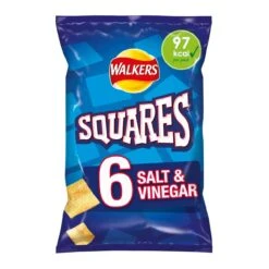 Walkers Squares Salt & Vinegar Snacks 6 Per Pack(Walkers Squares Salt Vinegar Snacks 6 Per Pack)