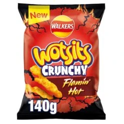 Walkers Wotsits Crunchy Flamin' Hot Snacks 140g(Walkers Wotsits Crunchy Flamin Hot Snacks 140g)