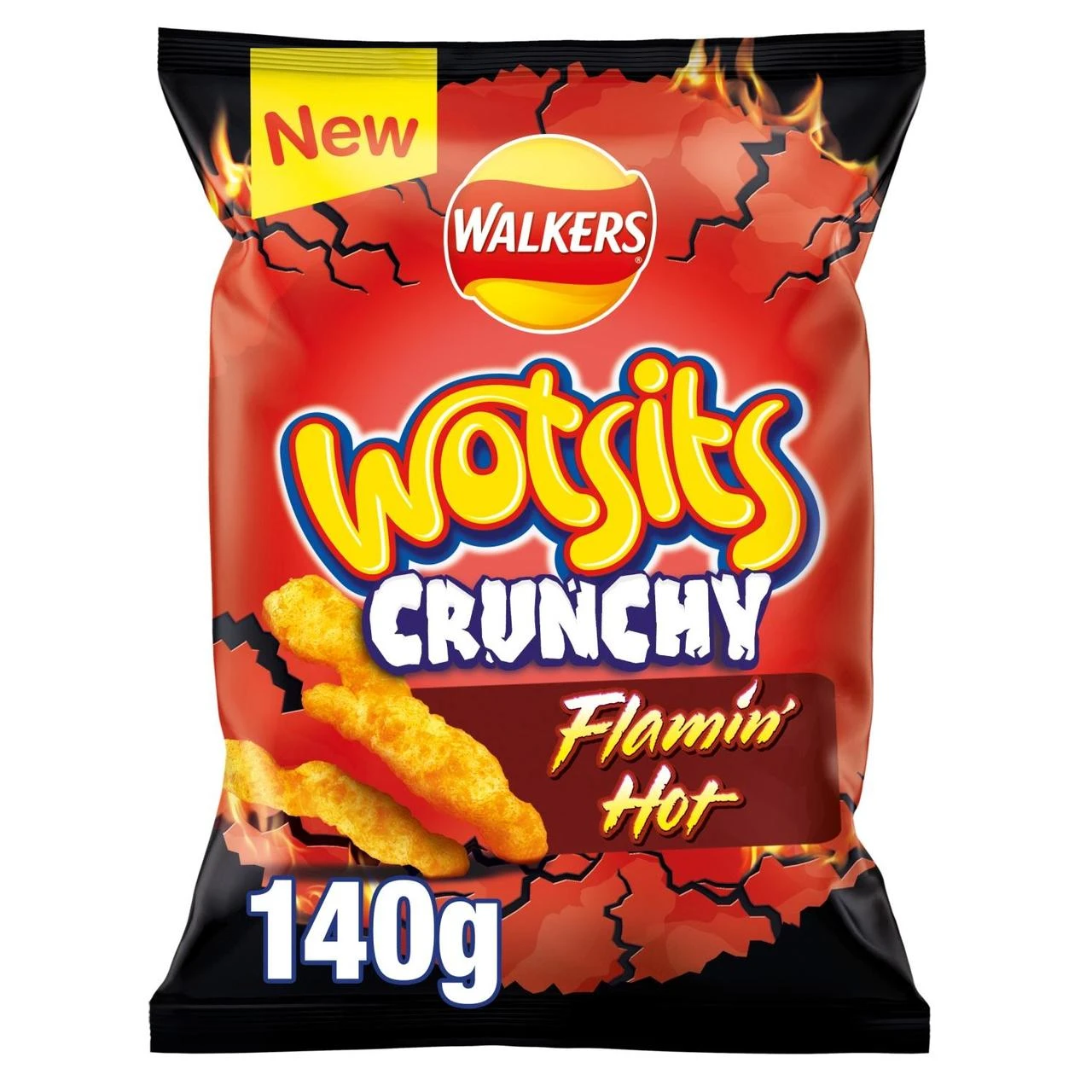 Walkers Wotsits Crunchy Flamin' Hot Snacks 140g(Walkers Wotsits Crunchy Flamin Hot Snacks 140g) 1 Walkers Wotsits Crunchy Flamin' Hot Snacks 140g(Walkers Wotsits Crunchy Flamin Hot Snacks 140g)