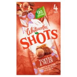Whitworths Shots Snack Pack Toffee Pecan 4 Per Pack(Whitworths Shots Snack Pack Toffee Pecan 4 Per Pack)