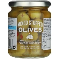 M&S Mixed Stuffed Olives 240g(M S Mixed Stuffed Olives 240g)