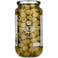 M&S Pitted Green Hojiblanca Olives In Brine 920g(M S Pitted Green Hojiblanca Olives In Brine 920g)