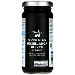 M&S Sliced Black Hojiblanca Olives In Brine 230g(M S Sliced Black Hojiblanca Olives In Brine 230g)