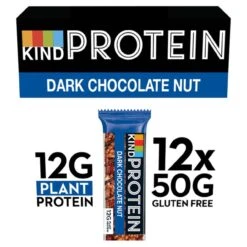 KIND Double Dark Chocolate Nut Protein 12 X 50g(Kind Double Dark Chocolate Nut Protein 12 X 50g)