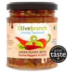 Olive Branch Olive Tapenade With Florina Peppers & Chilli 180g(Olive Branch Olive Tapenade With Florina Peppers Chilli 180g)