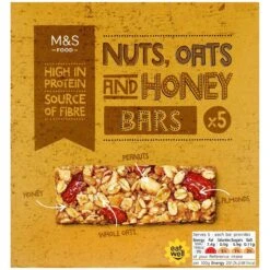 M&S Nuts Oats & Honey Bars 5 X 30g(M S Nuts Oats Honey Bars 5 X 30g)