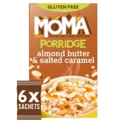 MOMA Almond Butter & Salted Caramel Porridge Sachets 6 Per Pack(Moma Almond Butter Salted Caramel Porridge Sachets 6 Per Pack)