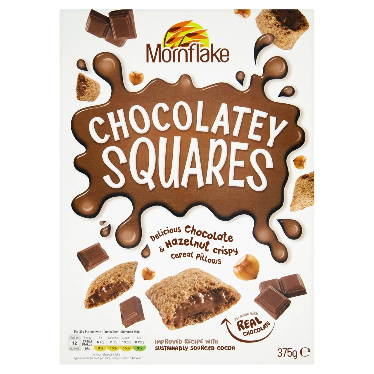 Mornflake Chocolatey Squares 375g(Mornflake Chocolatey Squares 375g) 1 Mornflake Chocolatey Squares 375g(Mornflake Chocolatey Squares 375g)