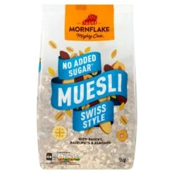 Mornflake Classic Swiss Style Muesli No Added Sugar 1kg(Mornflake Classic Swiss Style Muesli No Added Sugar 1kg)