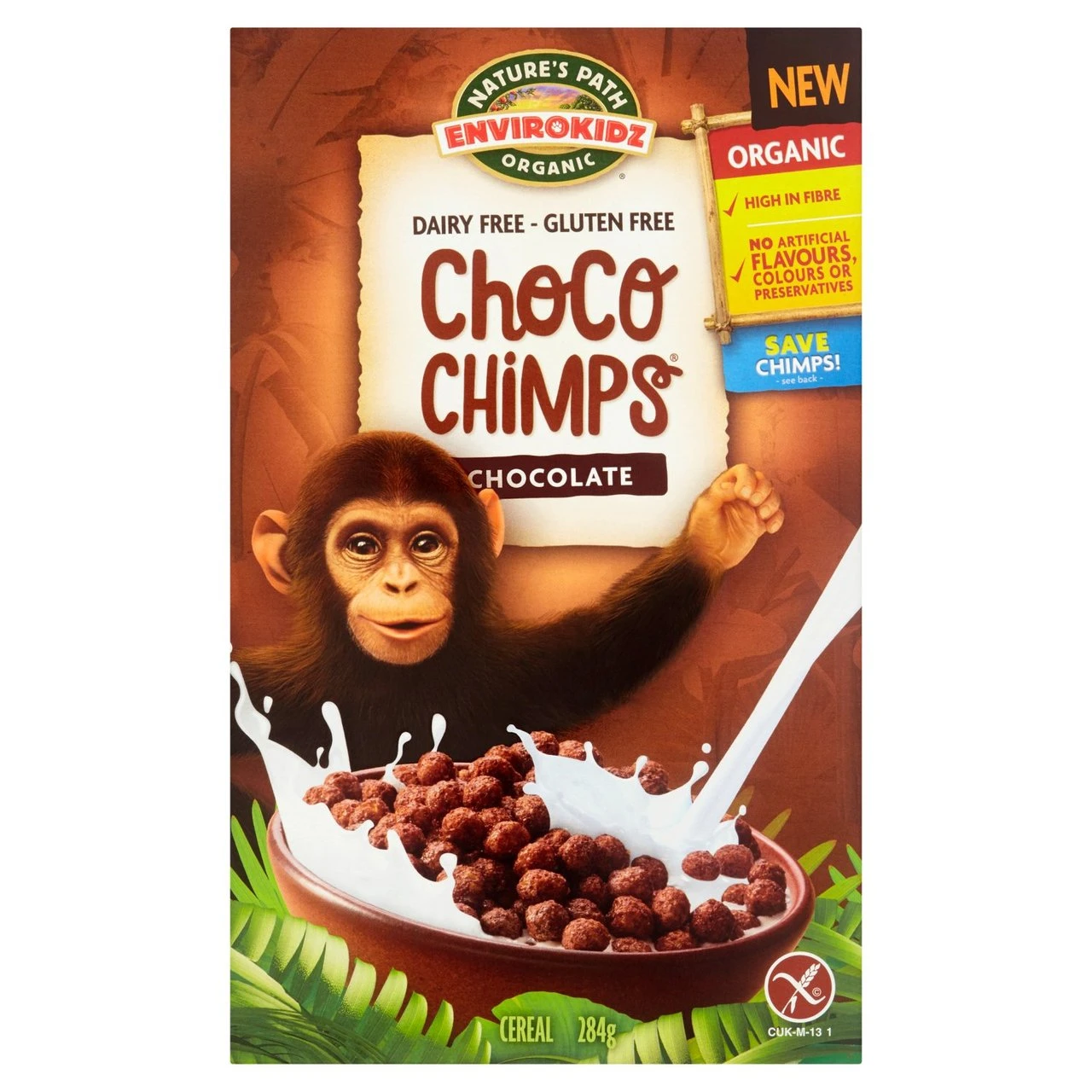 Nature's Path Envirokidz Organic Gluten Free Chocolate Choco Chimps Cereal 284g(Natures Path Envirokidz Organic Gluten Free Chocolate Choco Chimps Cereal 284g) 1 Nature's Path Envirokidz Organic Gluten Free Chocolate Choco Chimps Cereal 284g(Natures Path Envirokidz Organic Gluten Free Chocolate Choco Chimps Cereal 284g)