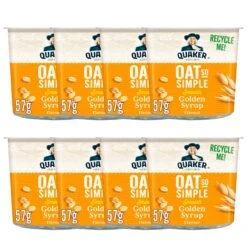 Quaker Oats So Simple Golden Syrup Porridge Pots Multipack 8 X 57g(Quaker Oats So Simple Golden Syrup Porridge Pots Multipack 8 X 57g)