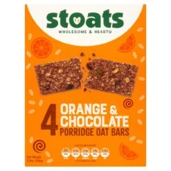 Stoats Orange & Chocolate Porridge Oat Bars 4 X 42g(Stoats Orange Chocolate Porridge Oat Bars 4 X 42g)