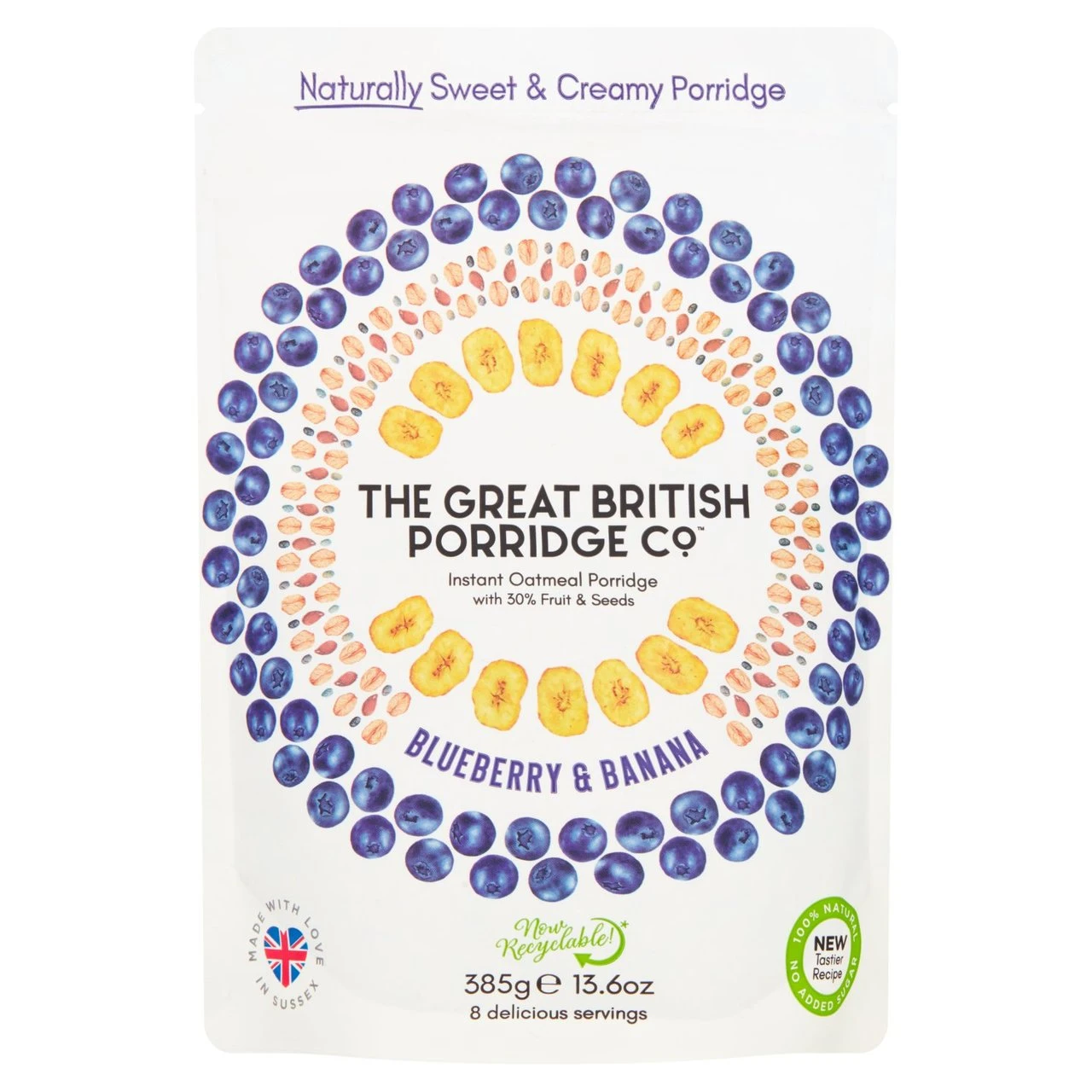The Great British Porridge Co Blueberry & Banana Instant Porridge 385g(The Great British Porridge Co Blueberry Banana Instant Porridge 385g) 1 The Great British Porridge Co Blueberry & Banana Instant Porridge 385g(The Great British Porridge Co Blueberry Banana Instant Porridge 385g)