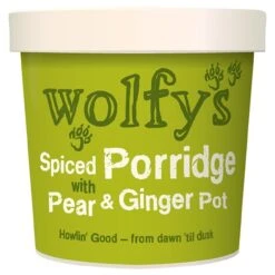 Wolfy's Spiced Porridge With Pear & Ginger Pot 102g(Wolfys Spiced Porridge With Pear Ginger Pot 102g)