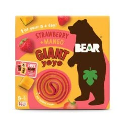 Bear Giant Fruit Yoyos Strawberry & Mango Multipack 5 X 20g(Bear Giant Fruit Yoyos Strawberry Mango Multipack 5 X 20g)
