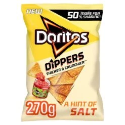 Doritos Dippers Hint Of Salt Sharing Tortilla Chips 270g(Doritos Dippers Hint Of Salt Sharing Tortilla Chips 270g)