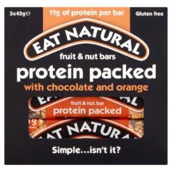 Eat Natural Protein Packed Chocolate & Orange Bars 3 X 45g(Eat Natural Protein Packed Chocolate Orange Bars 3 X 45g)