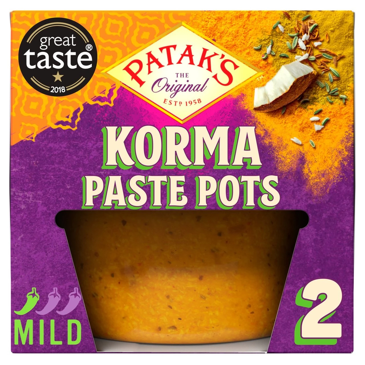 Patak's Korma Curry Paste Pot 2 X 70g(Pataks Korma Curry Paste Pot 2 X 70g) 1 Patak's Korma Curry Paste Pot 2 X 70g(Pataks Korma Curry Paste Pot 2 X 70g)