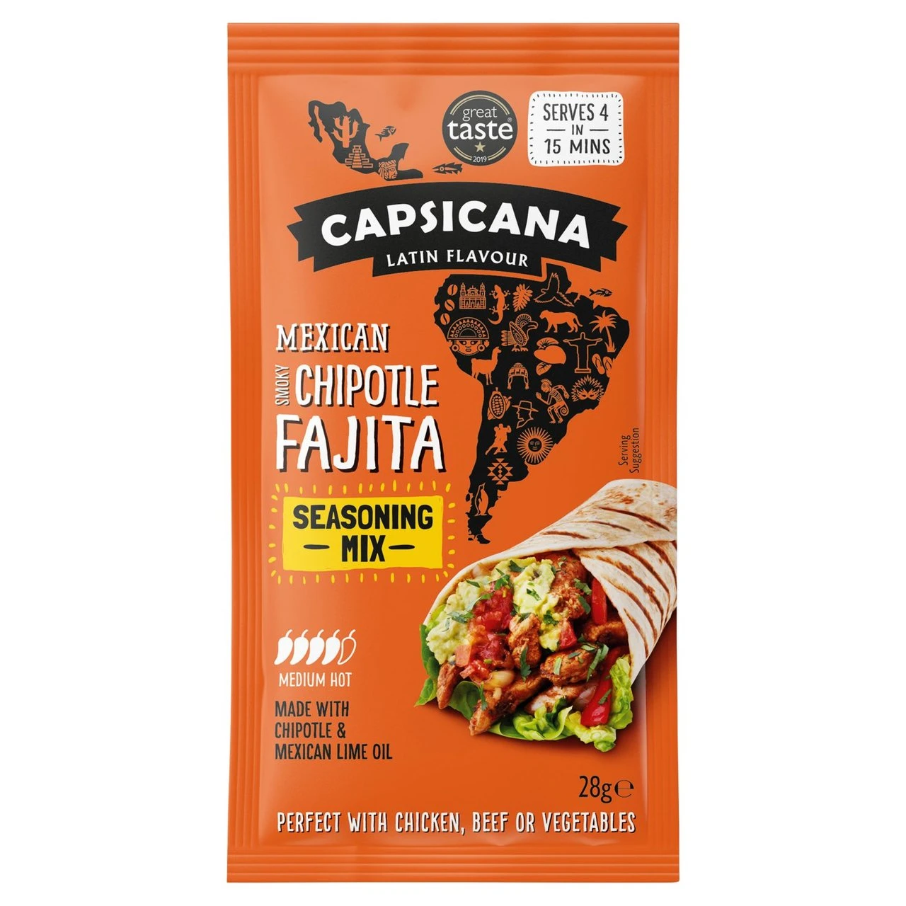 Capsicana Smoked Cumin & Chipotle Fajita Seasoning Mix 28g(Capsicana Smoked Cumin Chipotle Fajita Seasoning Mix 28g) 1 Capsicana Smoked Cumin & Chipotle Fajita Seasoning Mix 28g(Capsicana Smoked Cumin Chipotle Fajita Seasoning Mix 28g)