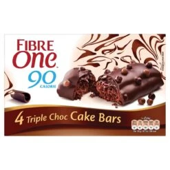 Fibre One 90 Calorie Triple Choc Cake Bars 4 X 25g(Fibre One 90 Calorie Triple Choc Cake Bars 4 X 25g)