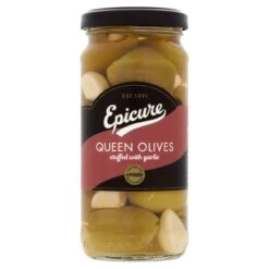 Epicure Queen Olives Stuffed With Garlic 235g(Epicure Queen Olives Stuffed With Garlic 235g)
