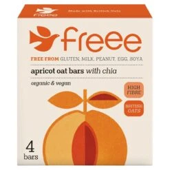 Doves Farm Freee Organic Gluten Free Apricot & Chia Oat Bars 4 X 35g(Doves Farm Freee Organic Gluten Free Apricot Chia Oat Bars 4 X 35g)