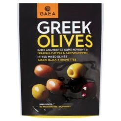 Gaea Pitted Mixed Olives With Basil And Lemon 150g(Gaea Pitted Mixed Olives With Basil And Lemon 150g)