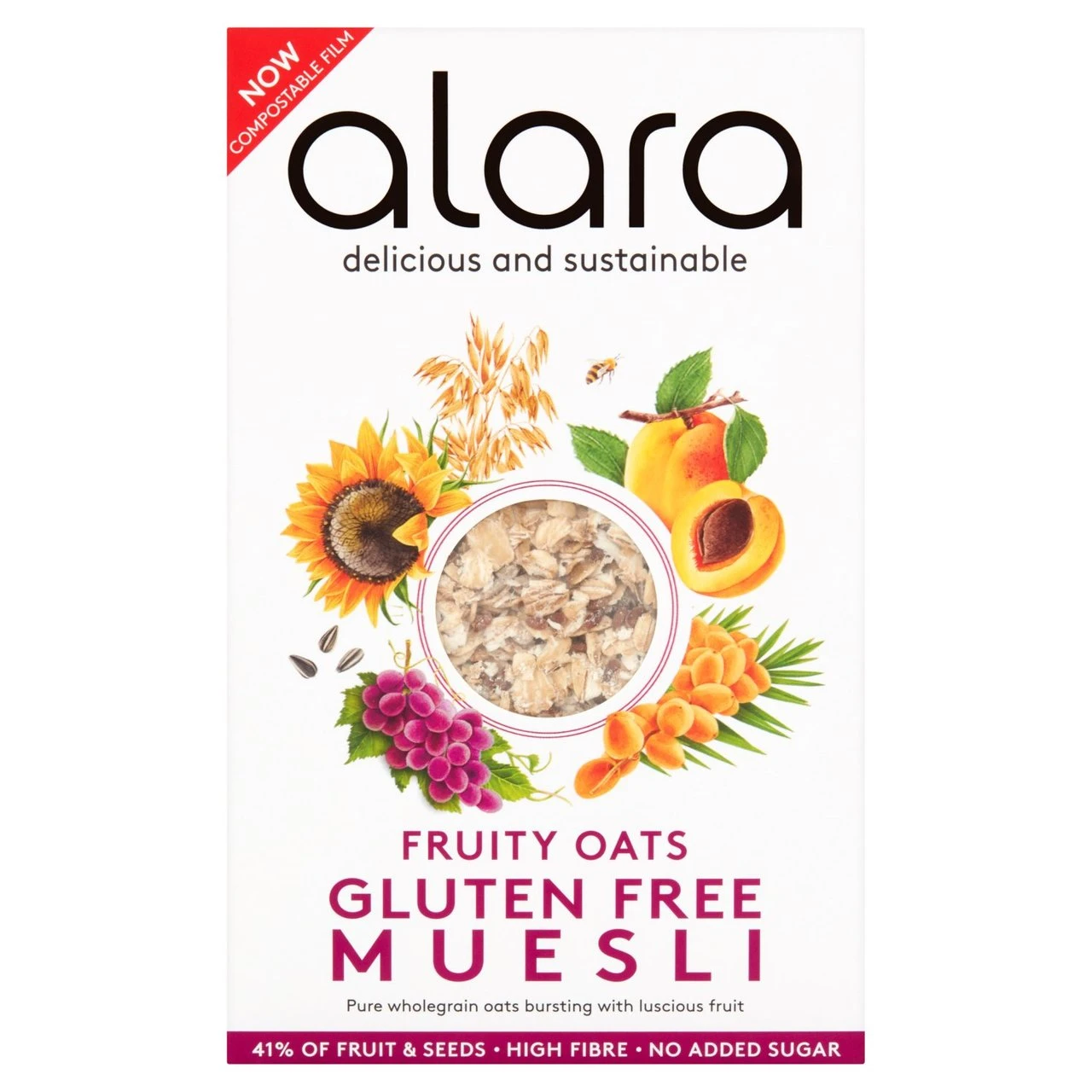 Alara Fruity Oats Gluten Free Muesli 500g(Alara Gluten Free Delight Organic Muesli 250g) 1 Alara Fruity Oats Gluten Free Muesli 500g(Alara Gluten Free Delight Organic Muesli 250g)